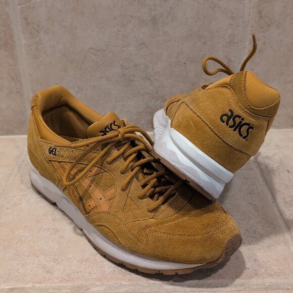 Asics Other - ASICS Gel Lyte V H61PK Golden Wheat Suede Sneakers Size 13 Athletic Shoes